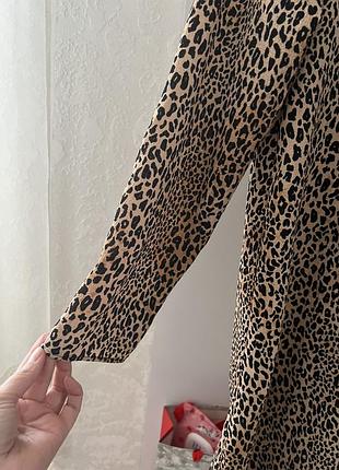 Нарядное тигровое платье h&m 4