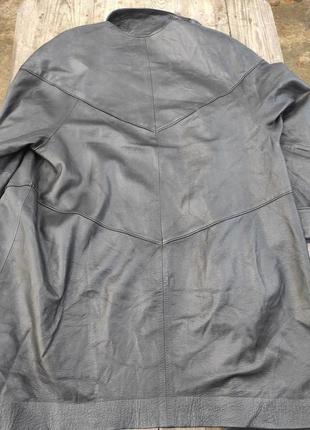 Шикарный кожаный плащ. удлиненная куртка8 фото