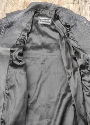 Шикарный кожаный плащ. удлиненная куртка10 фото