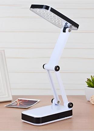 Настільна складана лампа 24 led, yt-666, біла, зелена, синя/настільний світлодіодний світильник