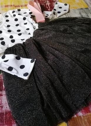 Платье в горох юбка пачка