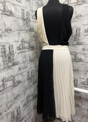 Белый с черным сарафан на подкладке платье очень красивое и легкое3 фото