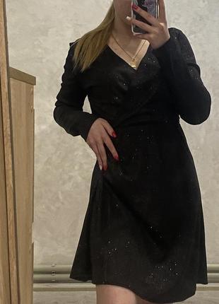 Чорне люрексове плаття