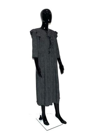 Платье   миди в горошек из вискозы h&m3 фото