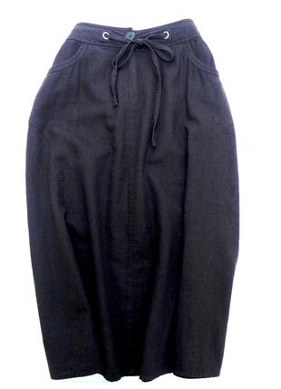 Стильная юбка лен1 фото