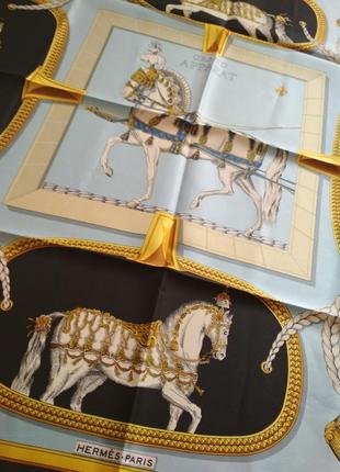 Великолепный шелковый платок hermes grand apparat,100% оригинал