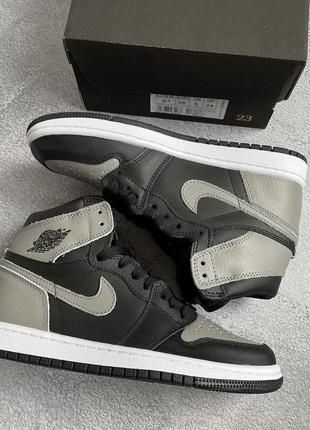 Кросівки nike air jordan 1 retro white black grey