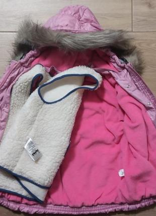 Зимняя куртка для девочки на овчине на рост 104см5 фото