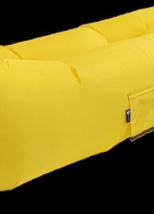 Надувний шезлонг, ламзаки оксфорд зі змінною камерою lezhaktop - жовтий