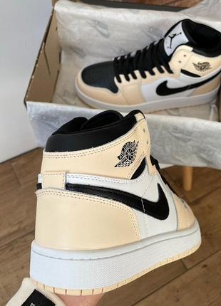 Кроссовки identify fake air jordan 1 spiderman 1 retro white beige black5 фото