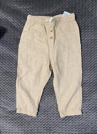 Муслінові та льняні штани h&m 92-98 см2 фото
