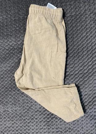Муслінові та льняні штани h&m 92-98 см5 фото