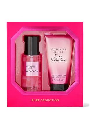 Victoria ́s victorias secret віктория сикрет подарунковий набір спрей лосьйон pure seduction1 фото