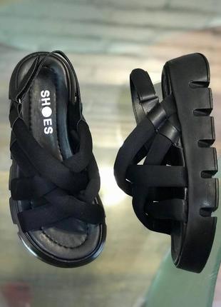 Шикарні дуті босоніжки, текстиль, турція 🇹🇷.5 фото