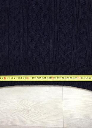 Premium woolovers батал вовняний крупний чоловічий в’язаний темно-синій светр типу marks & spencer9 фото