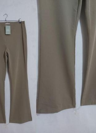 Эластичные расклешенные брюки пояс h&m3 фото