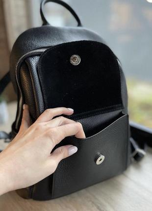 Рюкзак кожаный с карманом virginia conti8 фото