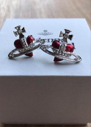 Сережки vivienne westwood сердечка