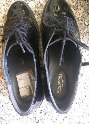Найзручніші чернія лакированние туфлі rockport5 фото