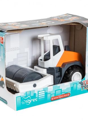 Іграшкове авто дорожньої служби "tech truck" у коробці 39478 коток і бульдозер (каток)