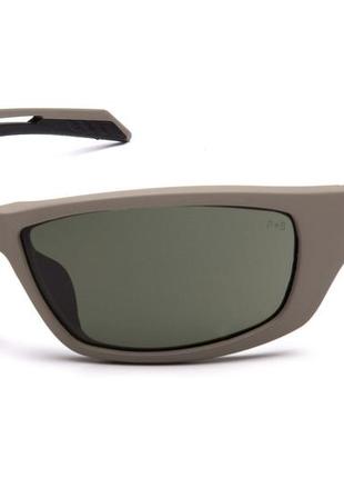 Очки защитные venture gear tactical howitzer tan (forest gray) anti-fog, чёрно-зелёные в песочной оправе