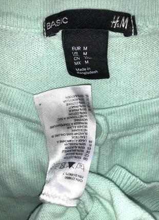 Кофточка мятного цвета бренд h&m basic7 фото