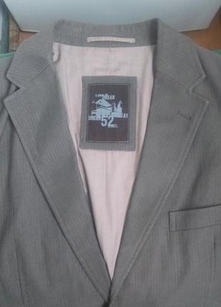 100% коттон! шикарный брэндовый мужской пиджак angelo litrico р.50 (l) (италия)5 фото