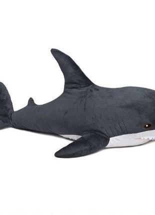 М'яка іграшка акула сіра, 98 см fancy подруга акули з ikea1 фото