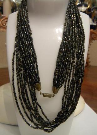 Винтажные бусы ожерелье бижутерия чехословакия №24