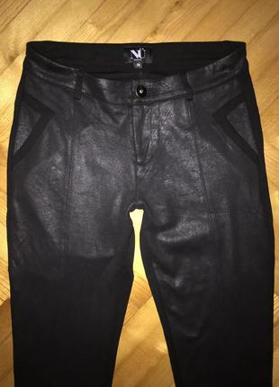 Nu denmark-датские трикотажные брюки скинни с напылением! р-36