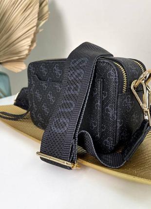 Женская брендовая сумочка guess гес. два отделения внутри, широкий ремешок.5 фото