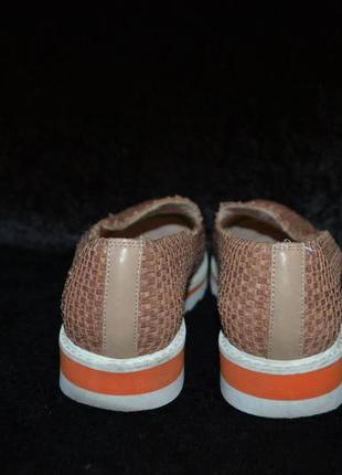 Кожаные плетеные туфли kess, р. 383 фото