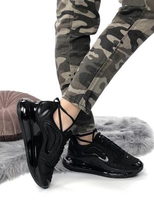 Шикарные кроссовки nike air max 720 all black4 фото