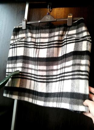 Шикарная оригинальная новая меховая юбка спідниця. мягенькая. акрил. new look1 фото