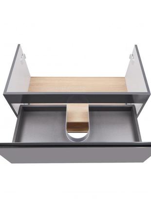 Тумба підвісна qtap robin 900х580х500 graphite/whitish oak qt1374tpв9002ngwo5 фото