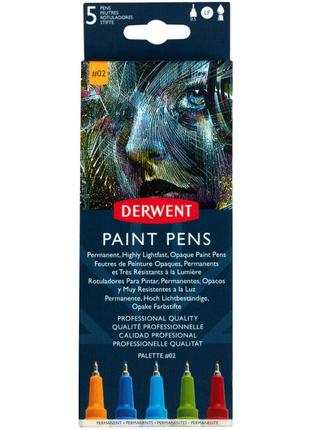 Набор цветных ручек paint pen palette №2 5шт derwent