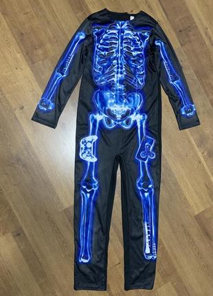 Скелет светящийся в темноте костюм карнавальный3 фото