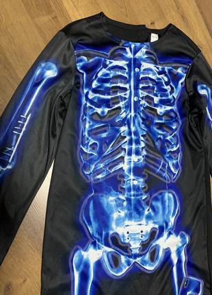 Скелет светящийся в темноте костюм карнавальный5 фото