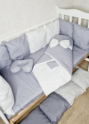 Постіль дитяча + бантик для конверта на виписку