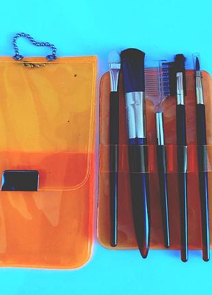 Набор кистей для макияжа в чехле 5 шт. (мини)