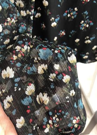 Шифоновая блуза в цветы4 фото