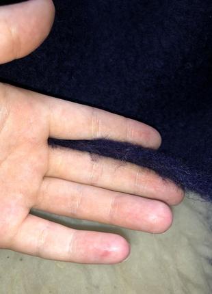 Объёмный грубый шарф с бахромой тренд большой пышный