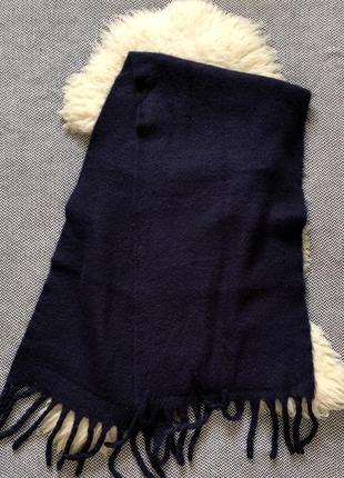 Объёмный грубый шарф с бахромой тренд большой пышный