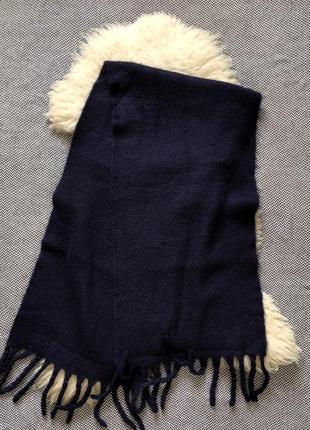 Объёмный грубый шарф с бахромой тренд большой пышный