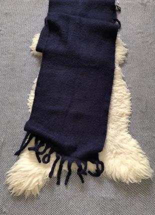 Объёмный грубый шарф с бахромой тренд большой пышный