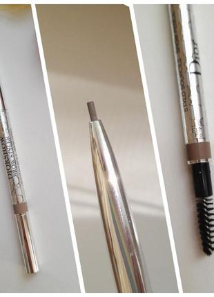 Ультратонкий выкручивающийся карандаш для бровей dior diorshow brow styler pencil2 фото