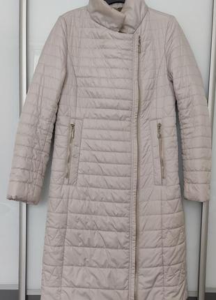 Демисезонное стеганное пальто - плащ, удлиненная куртка2 фото