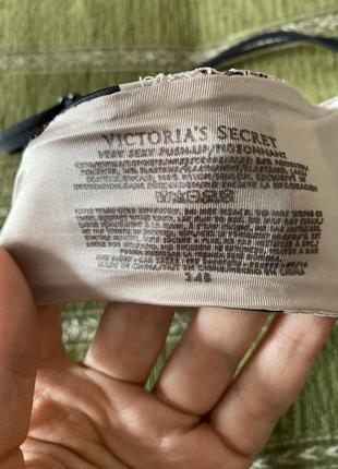 Шикарний, ажурний, бюстгальтер, в полосочку, чорну, від дорогого бренду: victoria’s secret 🌺🌺🌺🌺🌺9 фото