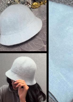 Ангорова стильна панама шапка