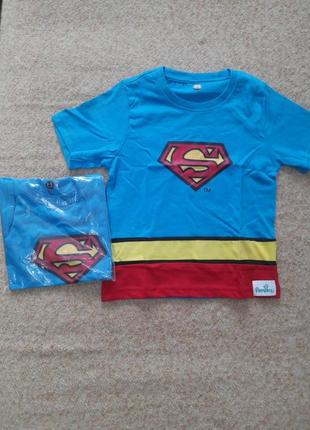 Новые фирменные футболки супермен на 2-3года